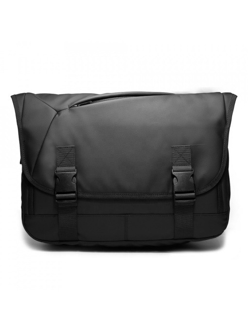 Geanta laptop 15.6", de umar sau de piept, tip messenger, expandabila, GETICS, 43x16x32 cm, Gri