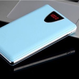 Baterie externa Escalate, Aspect piele, Display Lcd, Universala, 3xUSB, 10.000 mAh, G1 - Img 4