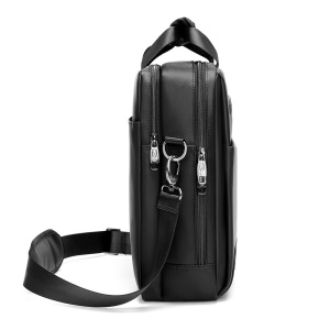 Geanta business pentru barbati, GETICS, 21x8x26 cm, Neagra - Img 5