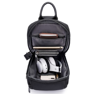 Geanta crossbody, de umar sau de mana, unisex, impermeabila, Bange, 34x17.5x11 cm, Neagra - Img 3