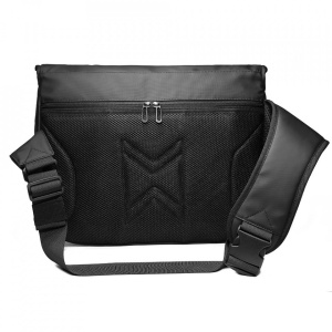 Geanta laptop 15.6", de umar sau de piept, tip messenger, expandabila, GETICS, 43x16x32 cm, Gri - Img 5
