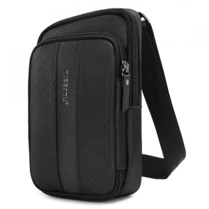 Geanta sport casual de umar sau de piept, TIGERNU, 12x5x19.5 cm, Neagra