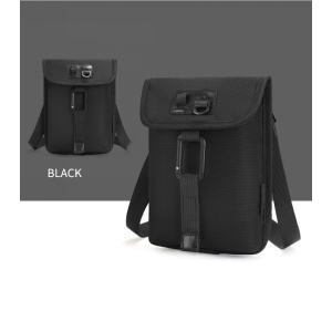 Geanta sport casual de umar sau de piept, TIGERNU, 19.5x3x15 cm, Neagra - Img 5