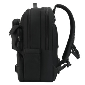 Rucsac calatorii cu compartiment antisoc pentru laptop 17.3", impermeabil, cu distanta reglabila intre barete, Tigernu, 32x20x47 cm, Negru - Img 6