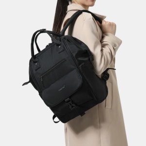 Rucsac dama 14", multifunctional, impermeabil cu buzunar antifurt, Tigernu, 25x16x38 cm, Negru - Img 8
