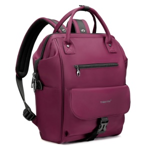 Rucsac dama 14", multifunctional, impermeabil cu buzunar antifurt, Tigernu, 25x16x38 cm, Violet - Img 2