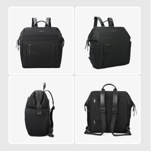 Rucsac dama 14", multifunctional, impermeabil, Tigernu, 30x14x35 cm, Negru - Img 7