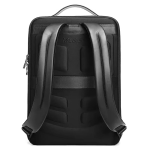 Rucsac laptop 15.6" business ingust, cu port de incarcare USB si detalii din piele ecologica, GETICS, 30x13x42 cm, Negru - Img 6
