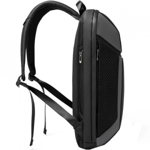 Rucsac laptop 15.6", casual business, impermeabil, cu aspect futurist 3D carbon, BANGE, 47.5x30x12 cm, Gri - Img 5
