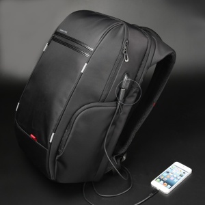 Rucsac laptop 15.6", cu port de incarcare USB si compartiment antisoc, Kingsons, 46x31x19 cm, Negru - Img 6