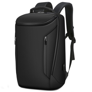 Rucsac laptop 15.6", impermeabil, cu port de incarcare USB, GETICS, 47x32x16 cm, Negru