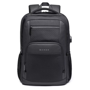 Rucsac laptop 15.6", multifunctional, impermeabil, cu port de incarcare USB, BANGE, 45x32x15 cm, Negru - Img 2