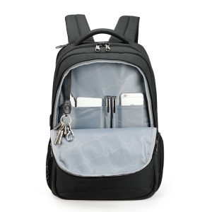 Rucsac laptop 15.6" smart casual, impermeabil, cu port USB, Tigernu, 45x31x18 cm, Negru - Img 2