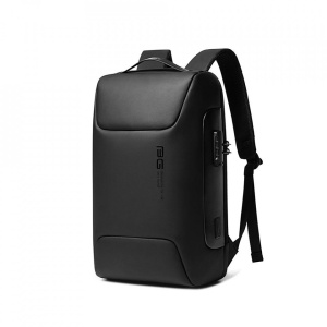 Rucsac laptop 15.6", smart casual, impermeabil cu sistem antifurt, port de incarcare USB, BANGE, 49X33X17 cm, Negru - Img 1