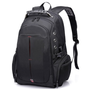 Rucsac laptop 15.6", sport, pentru calatorii, impermeabil, cu port de incarcare USB si jack audio, BANGE, 35X23X48 cm, Negru