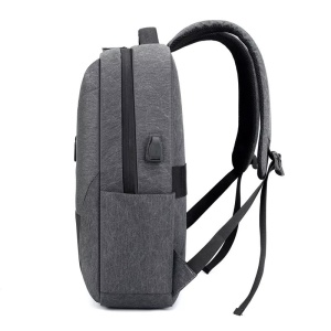 Rucsac laptop 15" smart casual impermeabil, cu port USB, GETICS, 42x31x12 cm, Gri - Img 3