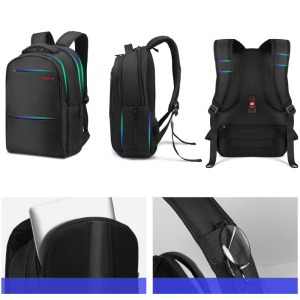 Rucsac laptop 17" smart casual, impermeabil, Tigernu, 49x33x16 cm, Negru - Img 4