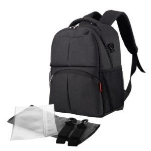 Rucsac pentru mamici, multifunctional, cu spatiu mare de depozitare, port USB, Insular, Negru - Img 3
