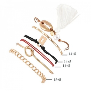 Set 6 bratari, stil Boho, cu charm - Img 2