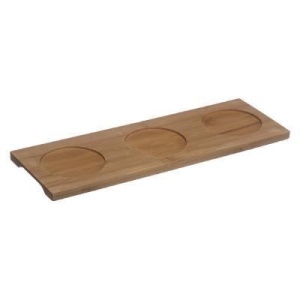 Set pentru servire aperitive, 4 piese din portelan si suport din lemn de bambus, Secret de Gourmet - Img 3