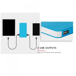 Baterie externa, Escalate, 2xUSB, Metalica, Universala, 10.000 mAh, G1 - Img 2