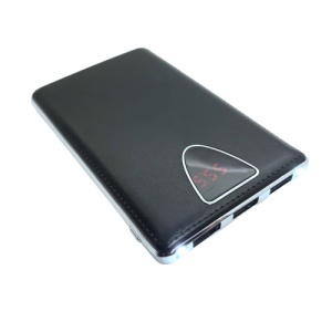 Baterie externa Escalate, Aspect piele, Display Lcd, Universala, 3xUSB, 10.000 mAh, G1 - Img 5