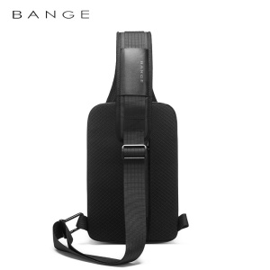 Geanta crossbody/de umar, cu orificiu pentru casti, Bange, Negru - Img 2