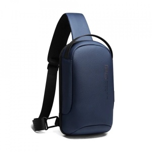 Geanta crossbody/de umar, multifunctionala, cu port de incarcare USB, Bange, 18cmx11cmx31cm, Albastra - Img 2