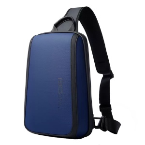 Geanta crossbody, de umar sau de mana minimalista, business casual, Bange, 33x20x11 cm, Albastra