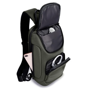 Geanta crossbody, de umar sau de mana, unisex, impermeabila, Bange, 34x17.5x11 cm, Verde - Img 2