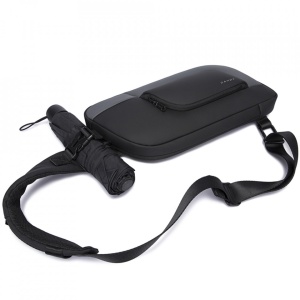 Geanta crossbody ingusta, Bange, 35x4x16 cm, Gri - Img 3