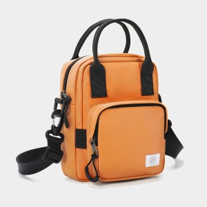 Geanta de umar, de piept sau de mana, sport casual, impermeabila, Tigernu, 16.5x7x20 cm, Portocalie - Img 3