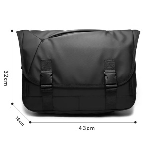 Geanta laptop 15.6", de umar sau de piept, tip messenger, expandabila, GETICS, 43x16x32 cm, Gri - Img 6