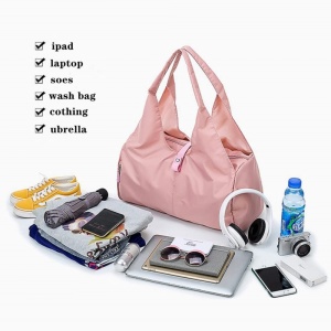 Geanta sport, impermeabila, cu compartiment pentru incaltaminte, Escalate, 48x25x21 cm, Roz - Img 6