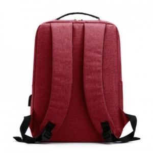 Rucsac 13.3" casual minimalist, cu port USB pentru adolescenti, GETICS, 40x30x13 cm, Rosu - Img 3