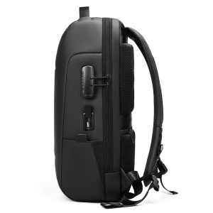 Rucsac laptop 15.6", business casual, impermeabil cu cifru antifurt si port de incarcare USB, GETICS, 30x16x47 cm, Negru - Img 5