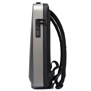 Rucsac laptop 15.6" business cu carcasa rigida din material impermeabil EVA, sistem antifurt, port de incarcare USB, BANGE, 30x8x45 cm, Auriu - Img 4