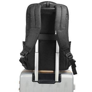 Rucsac laptop 15.6", casual business cu aspect retro, impermeabil, cu buzunar antifurt, Tigernu, 30x20x44 cm, Negru - Img 8