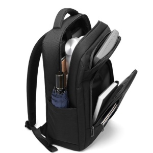 Rucsac laptop 15.6", casual, compact, impermeabil, GETICS, 43x14x28 cm, Negru - Img 3