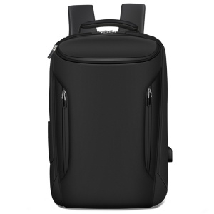 Rucsac laptop 15.6", impermeabil, cu port de incarcare USB, GETICS, 47x32x16 cm, Negru - Img 2