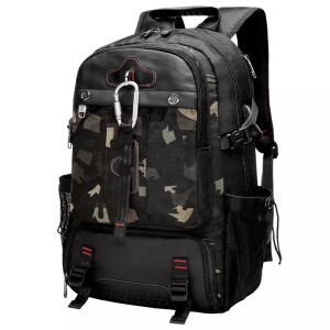 Rucsac laptop 15.6", impermeabil, expandabil, pentru excursii, cu compartiment pentru incaltaminte, GETICS, 40x23/31x63 cm, Camuflaj