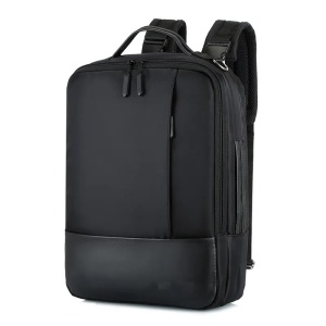 Rucsac laptop 15.6" smart business, convertibil, cu port de incarcare USB, GETICS, 30x13x41 cm, Negru - Img 1