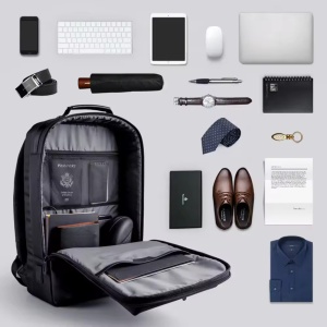 Rucsac laptop 15.6" smart business, impermeabil, cu port de incarcare USB, KINGSONS, 29x18x45.5 cm, Negru - Img 2