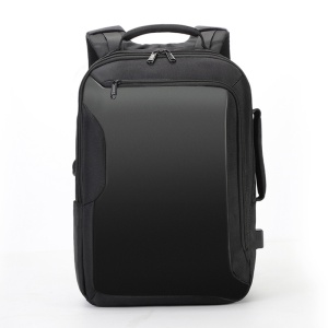 Rucsac laptop 15.6", smart business, impermeabil, cu port de incarcare USB si jack audio, GETICS, 43x30x16 cm, Negru - Img 2
