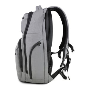 Rucsac laptop 15.6" smart casual, impermeabil, cu port USB si buzunar antifurt, Tigernu, 31x20x47 cm, Gri - Img 4