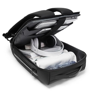 Rucsac laptop 15.6", smart casual, impermeabil cu sistem antifurt, port de incarcare USB, BANGE, 49X33X17 cm, Negru - Img 2