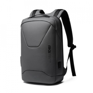 Rucsac laptop 15.6", smart, impermeabil cu sistem antifurt, port de incarcare USB, BANGE, 30x15x46 cm, Gri