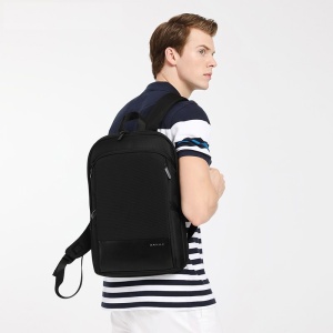 Rucsac laptop 17.3" smart business, compact, expandabil, impermeabil, BANGE, 33x9x49cm, Negru - Img 6