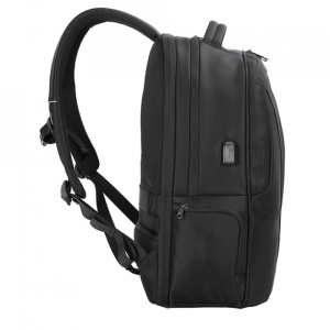 Rucsac laptop 17", smart casual pentru calatorii, expandabil, cu cifru TSA antifurt si port USB, Tigernu, 33x15x48 cm, Negru - Img 6