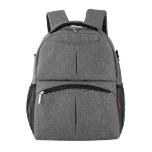 Rucsac pentru mamici, multifunctional, cu spatiu mare de depozitare, port USB, Insular, Gri